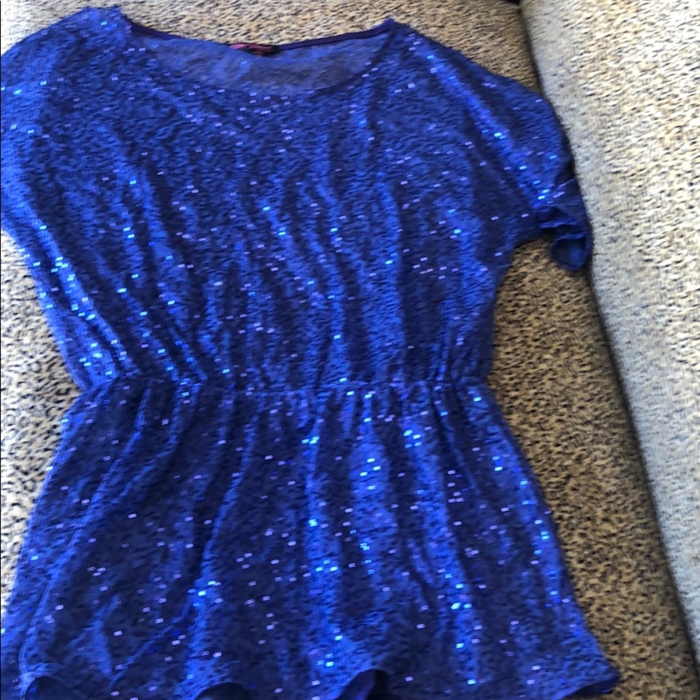 Betsey Johnson sequined bathing suit cover up